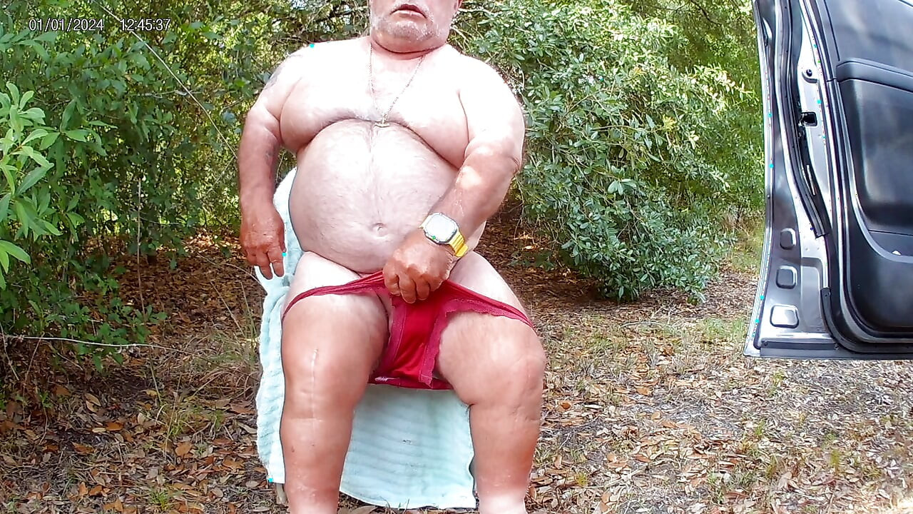 Mark Fletcher eating my cum again in the woods