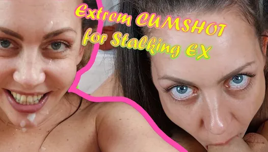 Hard Deepthroat & Extrem CUMSHOT for Stalking Ex-Girlfriend!