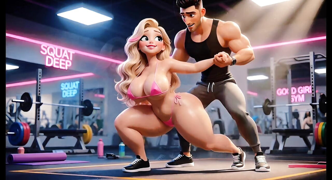Topless loira puta da academia obediente treinamento de treino