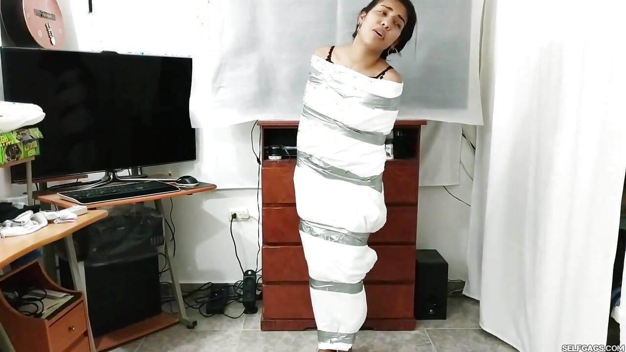 Mummified Panty Head Prepared for Bondage Journey