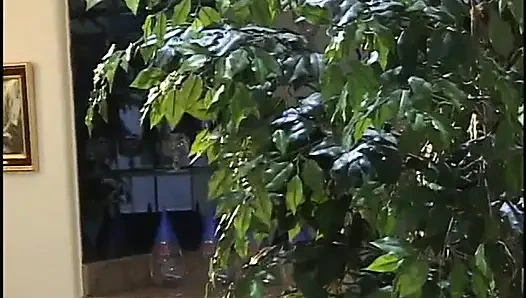 Randy cock sucking babes gets fucked by 2 guys in group sex then jizzed