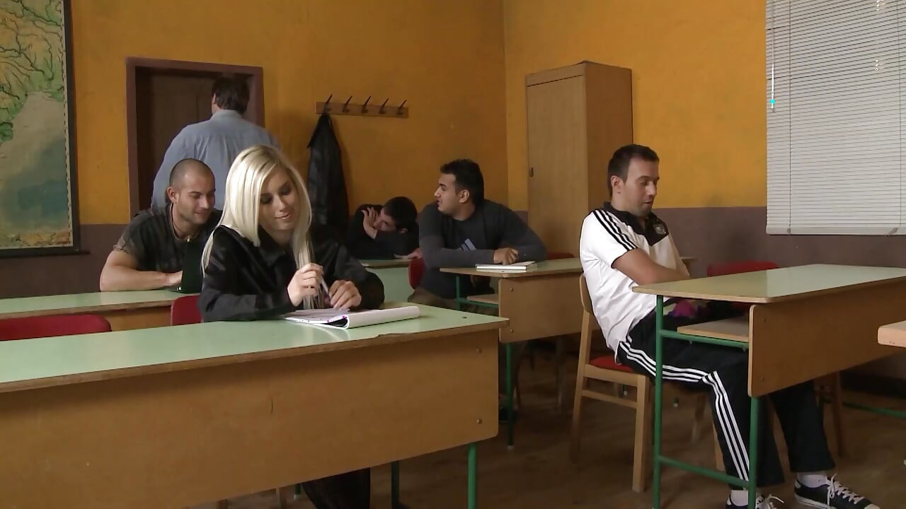 Sexy Students Flirts with Hot Teacher, Blowjobs and Fucks Hard Compilation