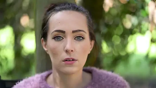 Close up Outdoor Smoking - Petite Brunette