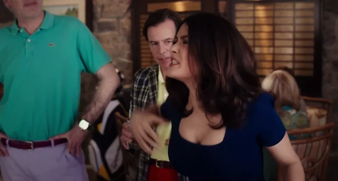 Salma Hayek BOOBS grab 23.04.2019 with EXTRA (HD)