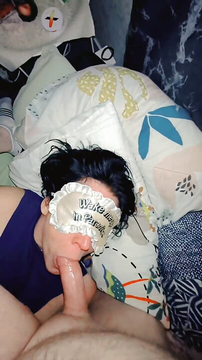 Squirting his wife in the face