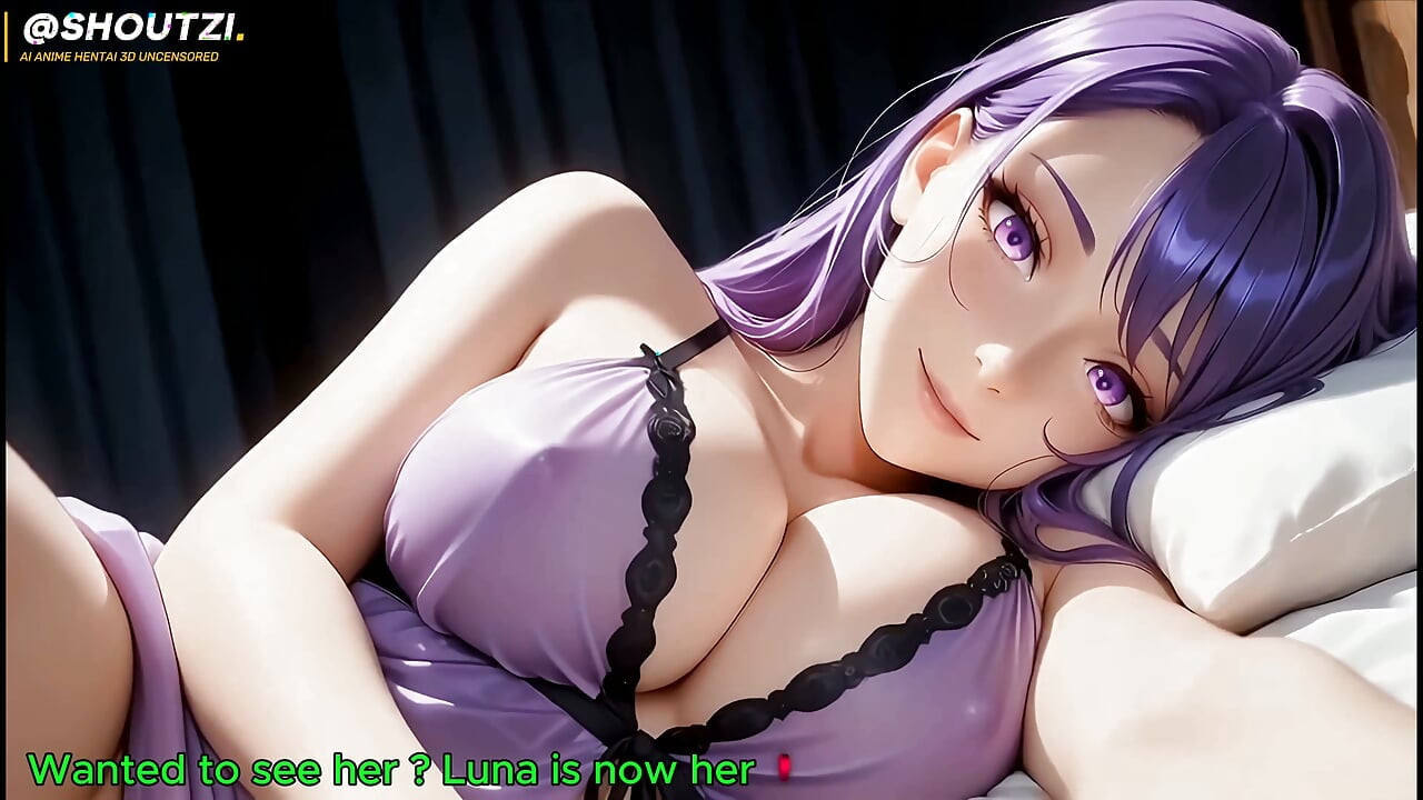 Luna the Sheer Blue Lingerie Slut, New Harem Girl, Bedroom Sex Doggy Blowjob Facial, 4k120