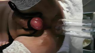 Анальная задница в цилиндре, Zylinder, гинекотаж, гинекологический секс в нижнем белье