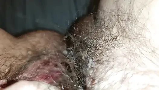Fat Hairy Bitch rough masturbation