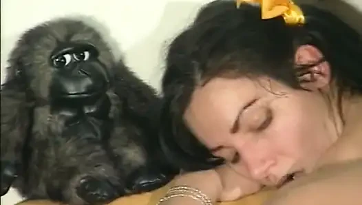 Cute brunette teen gets plowed on the couch