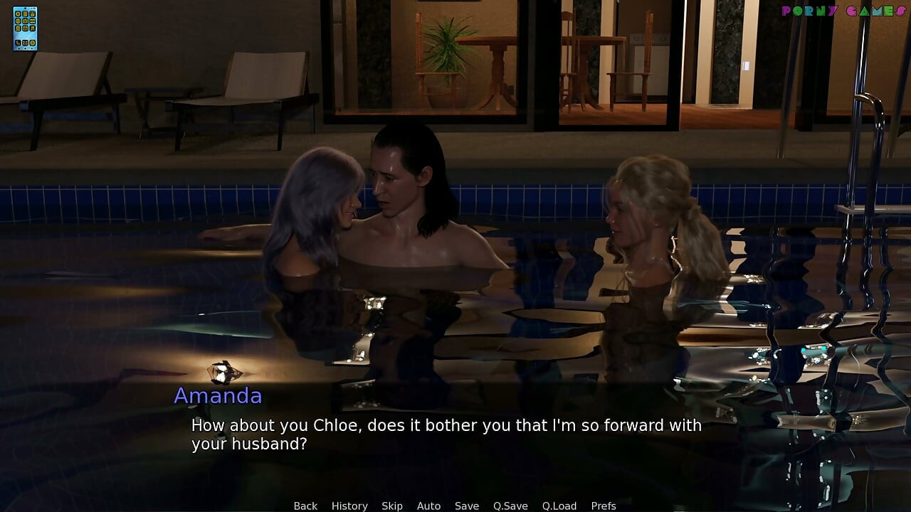 Paradise City autorstwa Twisted Arch - Poolside Threesome with My Wife and a Party Professional, Cum Swap Kiss 16
