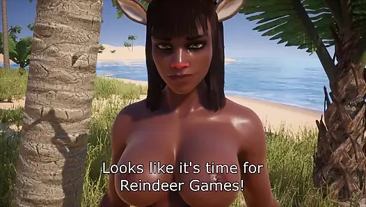 Three ReinDeer Girls Having Sex