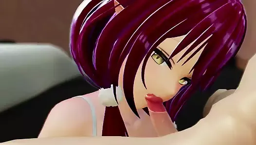 Yukihana Lamy Blowjob Creampie Hentai Vtuber Hololive Mmd 3D Crimson Hair Color Edit Smixix