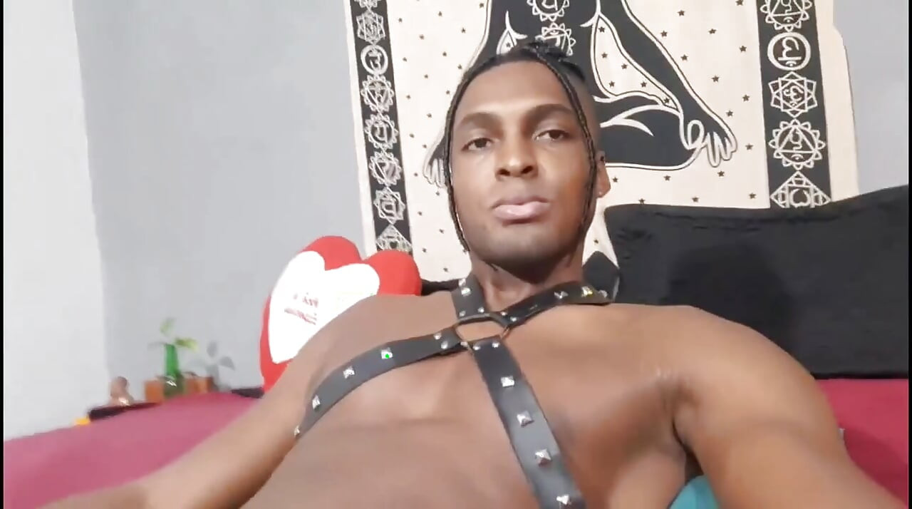 Hot Black Man Starts Having Fun with His Toy and Cums Inside