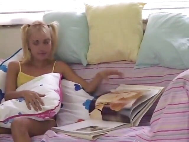 Pretty blonde slut loves having group sex with 3 bisexual blowjob boys