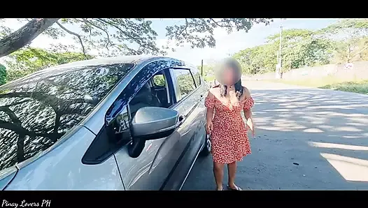 Desi amateur threesome in public road, lucky guy car fuck