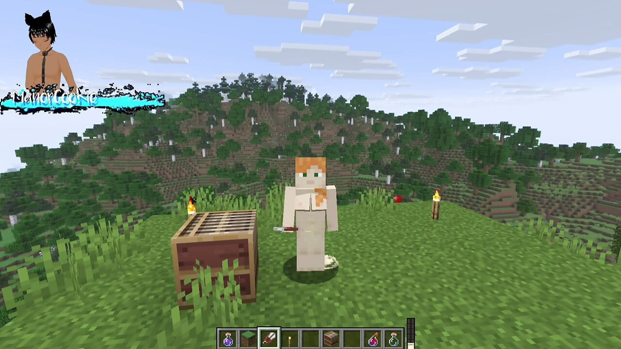 Minecraft mod Needs of Nature - Steve and alex masturbating and showing off some features! Like Cum!
