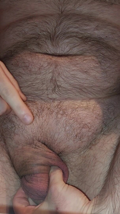 NudeTiger make a magic trick and let his balls disappear
