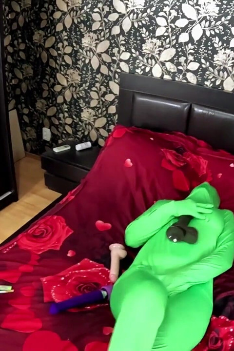 Full Zentai Encasement Toy Play. BBC Dildo Tease, Pussy Slaps and Smoking Through Nylon