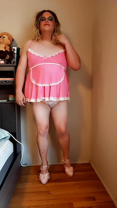 Sissy Olivia bought me heels. I put on a show! SFW