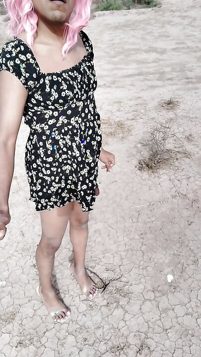 Sheer heels cute feet and mini dress this slut strips naked in public very hot