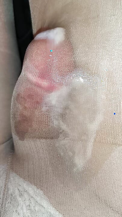 I found a pair of her worn, shiny, nude Pantyhose in the closet at a school friend's house I put them on immediately and came