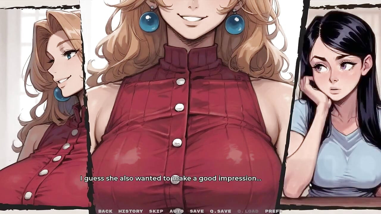 私の新しい彼女 タブー変態ゲーム エピソード48 継父が継母と彼女と一緒にキッチンで驚かされる!