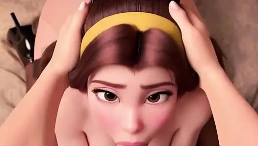Belle из Красавица и Чудовище, мультяшная 3D анимация