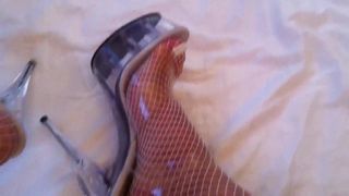 Feets white Toenails clear Pleaser High Heels Stockings