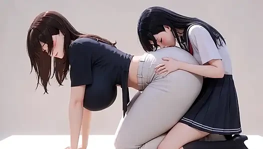 lesbians, huge ass worship.