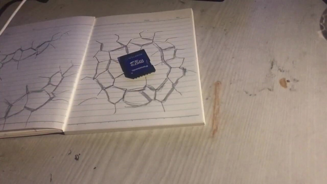 I dropped the SD card and this is what happened.
