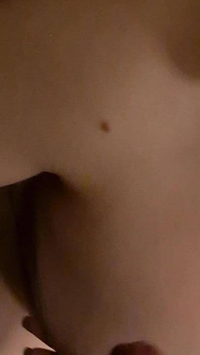 Dumping  a load over wifes tits after she blows  my cock