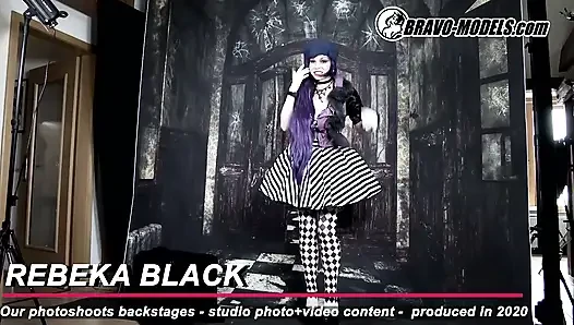 386-backstage fotoshooting rebeka black - Erwachsener