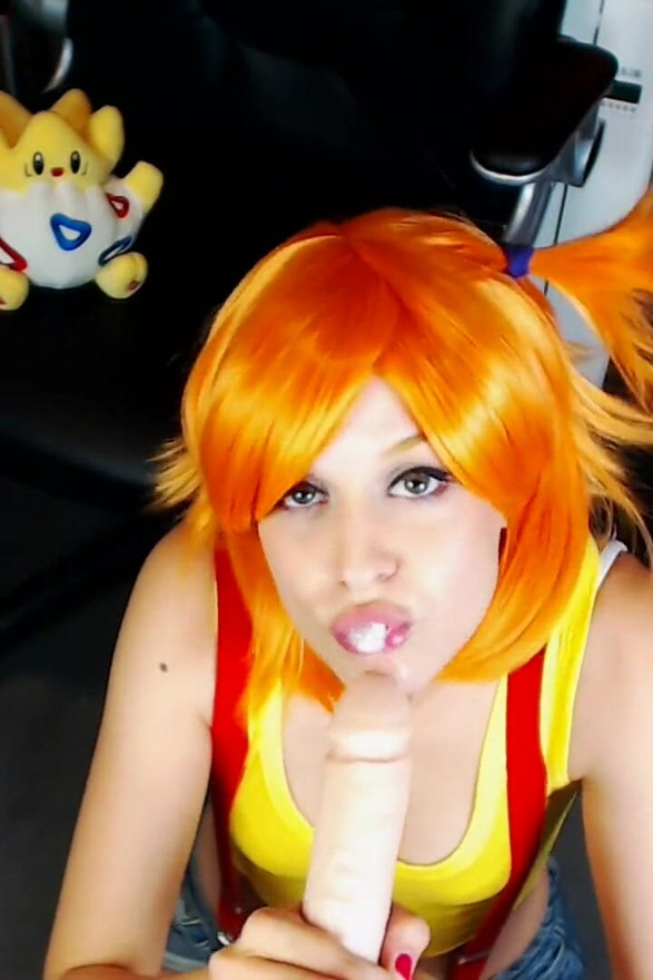 Misty Cosplay Blowjob. POV & Eye Contact