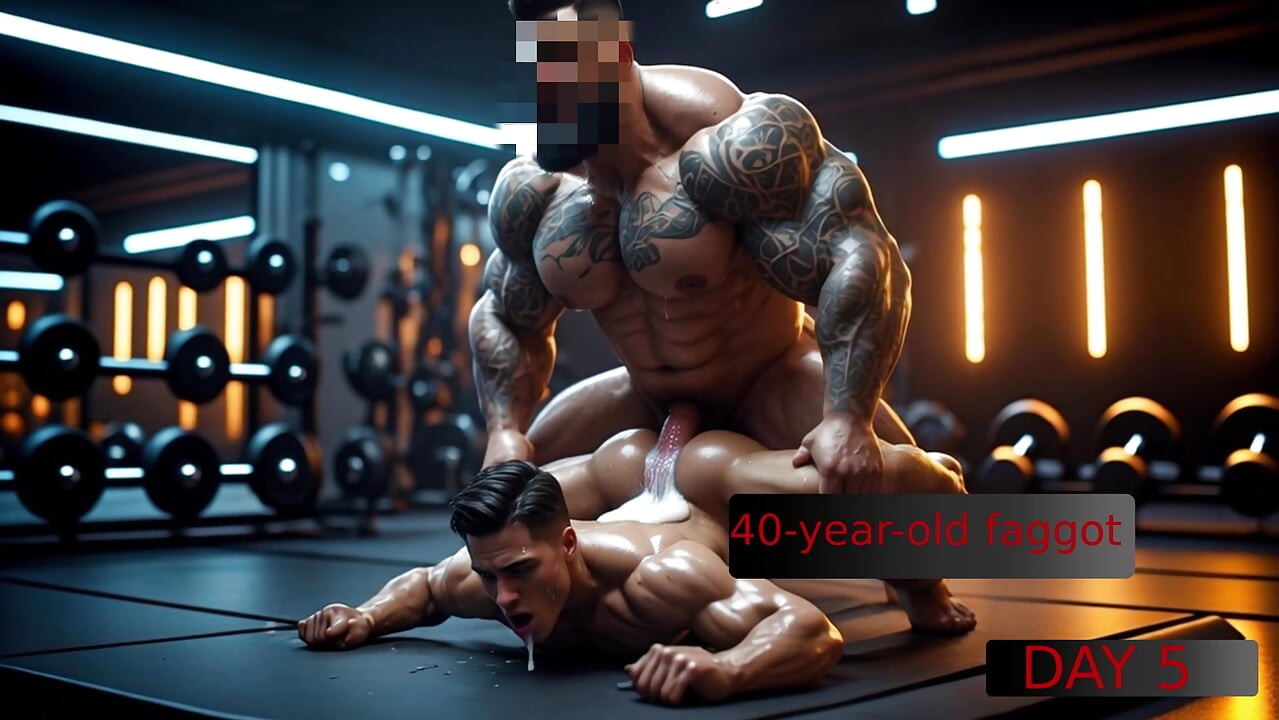 Gay Ass Trainer - Wild Fuck in the Gym with Youngsters