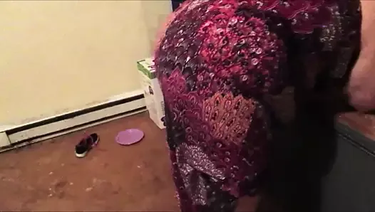 Mommy In Dress Gets Anal Destruction, Cries in Pain the Whole Time