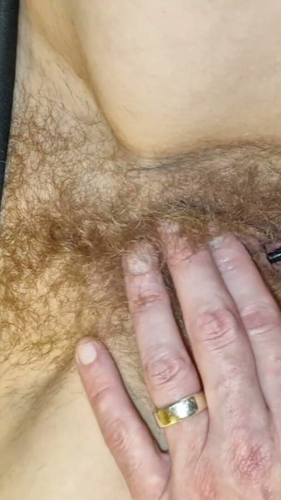 Vibrator and his fingers fuck  my wet hairy cunt | Clip 3