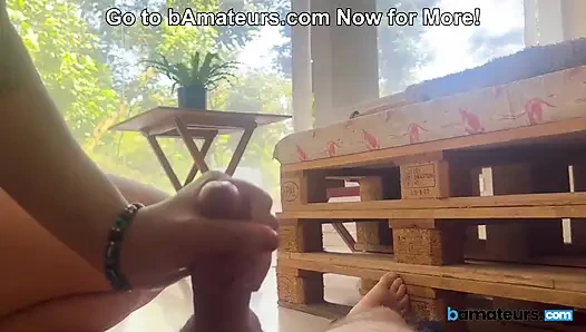 Voyeur Catches Two Horny Housewives Doing Yoga in the Woods at bAmateurs