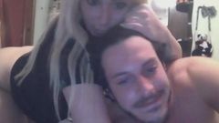 Blonde shemale gets naughty with her boyfriend