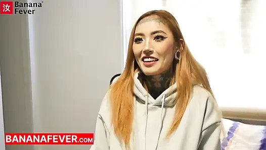 Tower Destroys Jessie Tongue Split - Tall Chinese vs Tattooed Taiwanese Slut