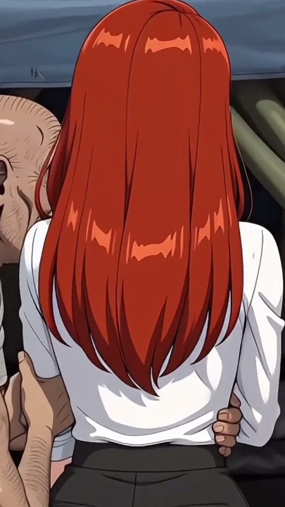 A hot red-haired government clerk apparently wants to visit an ugly man's home to sex -  HD Hentai Video | Clip 1