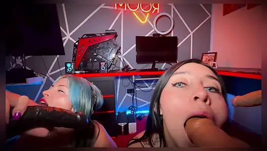 Roomates Eager for Dick Play with Dildo and Eat Each Other's Asses - Sweetkimmi