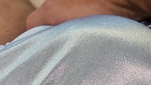 Sissy cuming in satin panties.