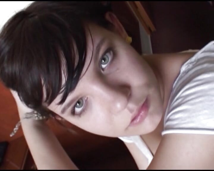 Sexy German bitch stuffs herself with a big dildo
