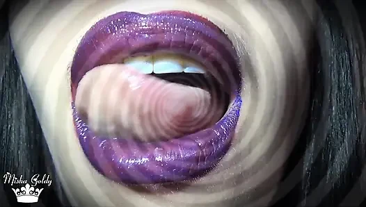 Meine lila magischen lippen machen dich verrückt
