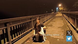 [Outdoor exposure] Exposed next to a car passing by! Embarrassing 💦 Japan/Japanese/Outdoor/Shaved/Loli/Kinky /hentai/asia/shaved