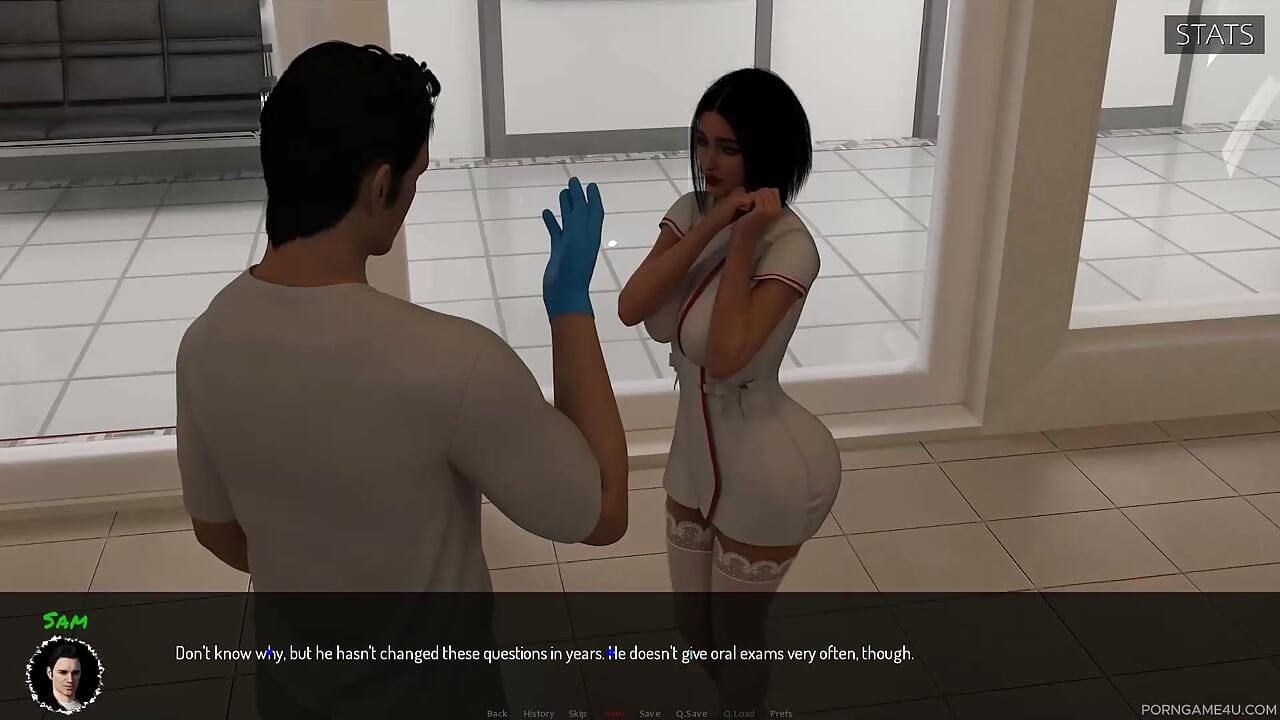 Suster nakal ngasih pelajaran pribadi anatomi "langsung" dan ujian seks oral spesial - perawatan medis - oleh 10ki