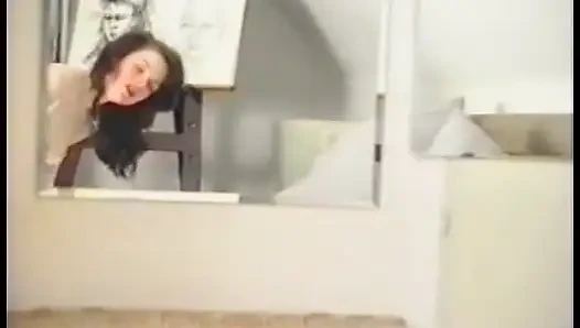Horny cutie likes sliding a dildo into her tight pussy