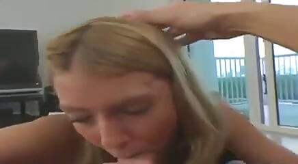 Sexy Teen elli does a nice job of dick sucking and cum catching in this one