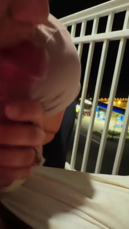 Risky Hotel Balcony Fuck and Beach Sex | Clip 1