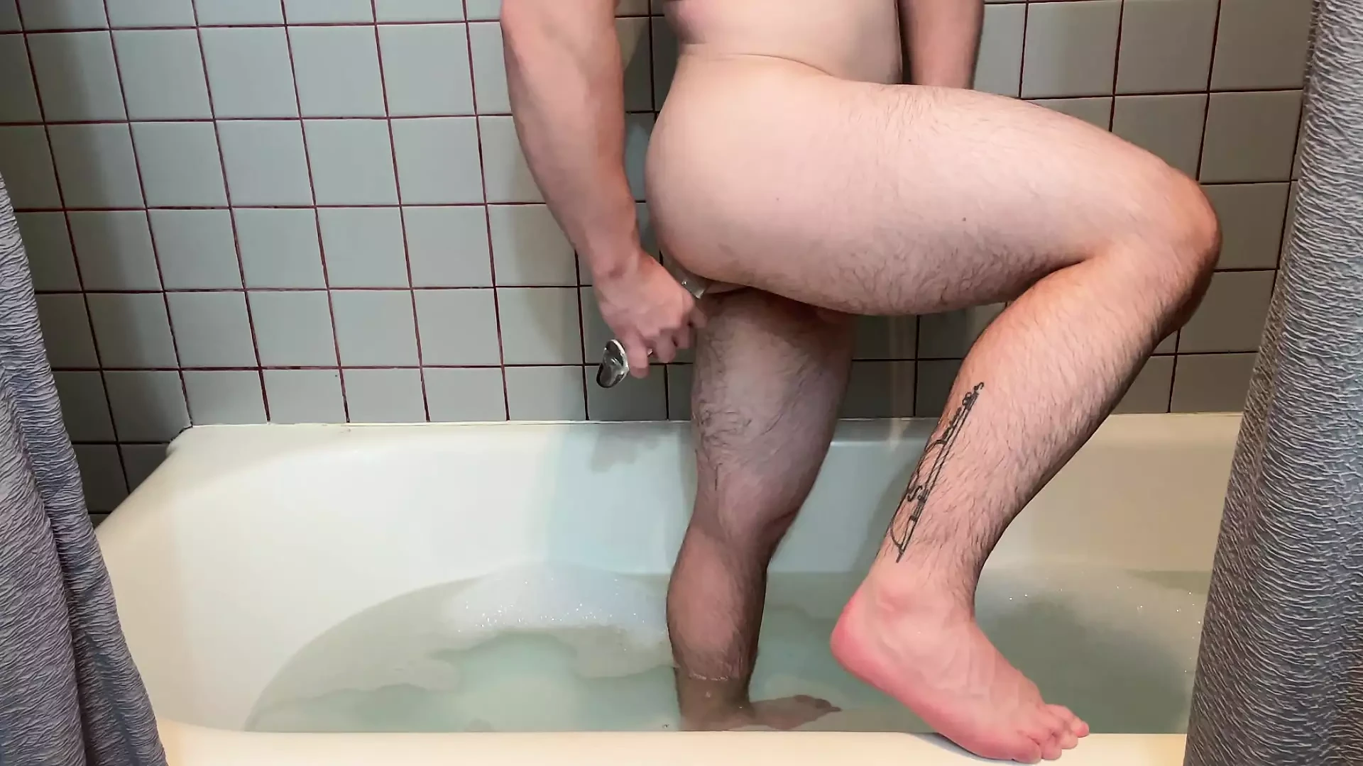 Twink Fucks Himself with Double-Ended Glass Dildo